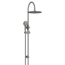 Round Gooseneck 300mm Twin Shower with 3 function Hand Shower